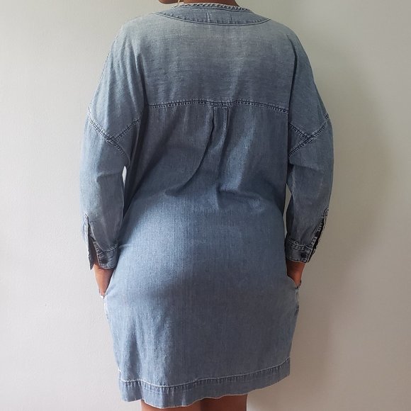 Denim Madewell Tunic Dress Size Medium - Picture 3 of 3
